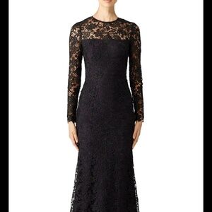 Long sleeve lace gown